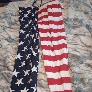 Men's Stars & Stripes Jogger Pants - Red, White & Blue